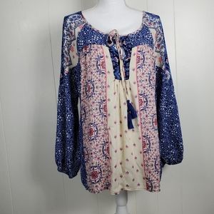 Penelope Project Bohemian hippie festival tunic shirt size medium